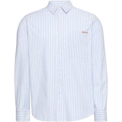 Calvin Ls Yd Stripe Oxford Classic Shir M BLUE DESCENT M Calvin Ls Yd Stripe Oxford Classic Shir M BLUE DESCENT M