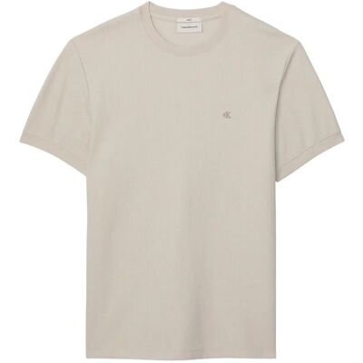 Calvin Ss Slim Micro Waffle Crewnk Tee M OATMEAL M Calvin Ss Slim Micro Waffle Crewnk Tee M OATMEAL M