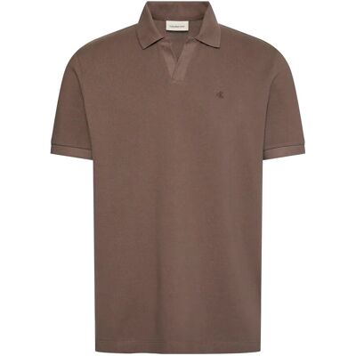 Calvin Ss Open Collar Casual Pique Polo M WARM OAK M Calvin Ss Open Collar Casual Pique Polo M WARM OAK M
