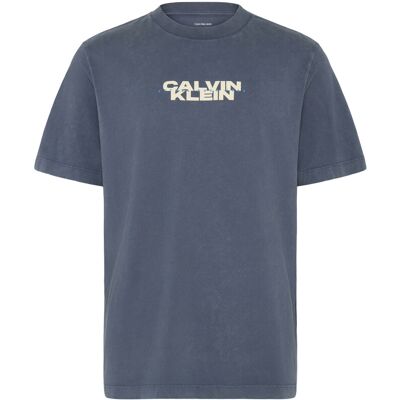 Calvin Ss 20S Washed Spine Graphic Tee XXL BLUE NOMAD XXL Calvin Ss 20S Washed Spine Graphic Tee XXL BLUE NOMAD XXL