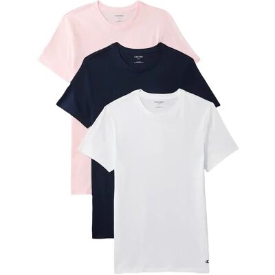 Calvin S/S Crew Neck 3Pk S HORIZON PINK SHORELINE WHITE S Calvin S/S Crew Neck 3Pk S HORIZON PINK SHORELINE WHITE S