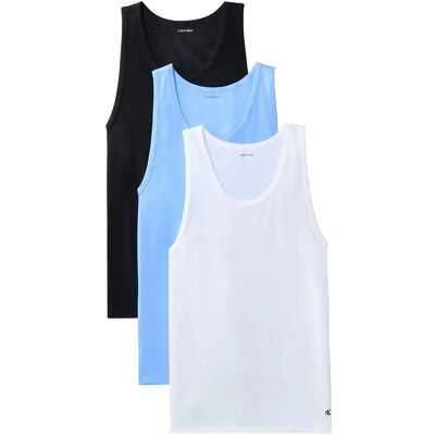 Calvin Tank 3Pk L BLACK BLUE DESCENT WHITE L Calvin Tank 3Pk L BLACK BLUE DESCENT WHITE L