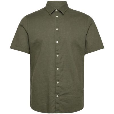 Casual Friday Cfaksel Ss Linen Mix Shirt XXL BEETLE XXL Casual Friday Cfaksel Ss Linen Mix Shirt XXL BEETLE XXL