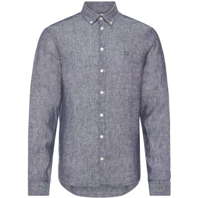 Casual Friday Cfanton Bd Ls Linen Shirt M NAVY BLAZER MELANGE M Casual Friday Cfanton Bd Ls Linen Shirt M NAVY BLAZER MELANGE M