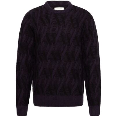 Casual Friday Cfkarl Jaquard Crew Neck Knit XXXL DARK NAVY XXXL Casual Friday Cfkarl Jaquard Crew Neck Knit XXXL DARK NAVY XXXL
