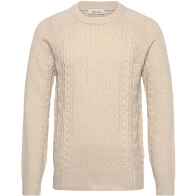 Casual Friday Cfkristian Crew Neck Cable Knit L MOONSTRUCK L Casual Friday Cfkristian Crew Neck Cable Knit L MOONSTRUCK L