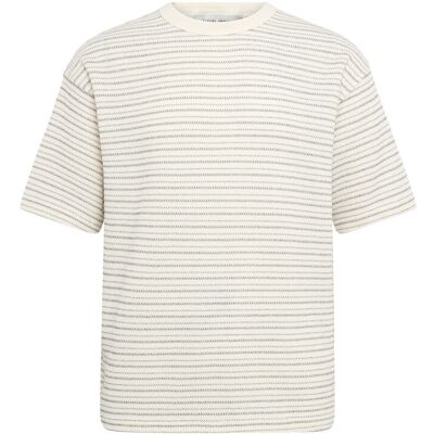 Casual Friday Cffrederik Striped Structured Tee M EGRET M Casual Friday Cffrederik Striped Structured Tee M EGRET M