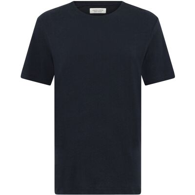 Casual Friday Cftom Linen Mix Tee XL DARK NAVY XL Casual Friday Cftom Linen Mix Tee XL DARK NAVY XL