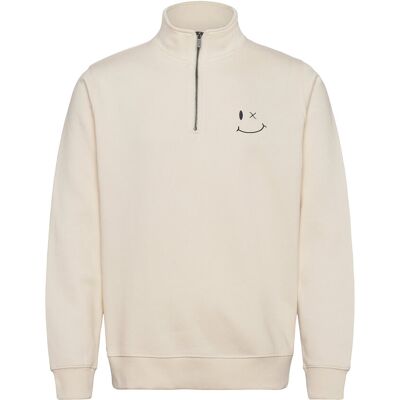 Clean Cut Copenhagen Patrick Half-Zip Sweatshirt XL ECRU XL Clean Cut Copenhagen Patrick Half-Zip Sweatshirt XL ECRU XL