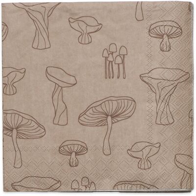 Cooee Design Napkin Fungi 16X16CM SAND 16X16CM Cooee Design Napkin Fungi 16X16CM SAND 16X16CM