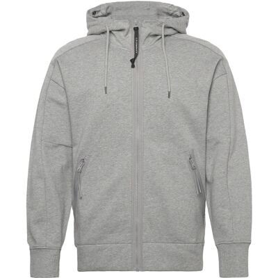 C.P. Company Raised Fleece Goggle Zipped Hoodie XXL GREY MELANGE XXL C.P. Company Raised Fleece Goggle Zipped Hoodie XXL GREY MELANGE XXL