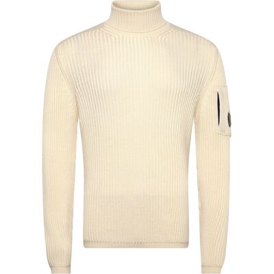 C.P. Company Re-Wool Turtleneck Sweater L GAUZE WHITE L C.P. Company Re-Wool Turtleneck Sweater L GAUZE WHITE L