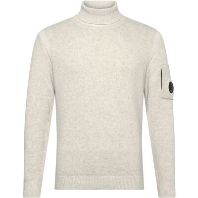 C.P. Company Lens-Detail Sweater XXXL WHITE MELANGE XXXL C.P. Company Lens-Detail Sweater XXXL WHITE MELANGE XXXL