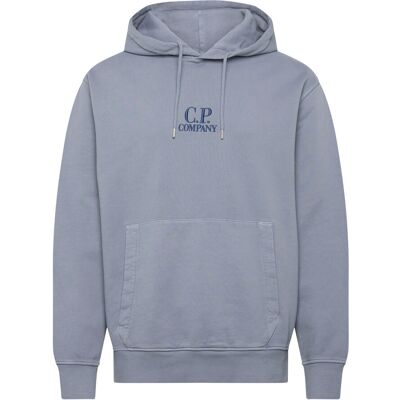 C.P. Company Logo Embroidered Hoodie XL FLINT STONE XL C.P. Company Logo Embroidered Hoodie XL FLINT STONE XL