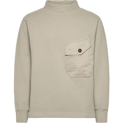 C.P. Company Mixed Funnel Neck S VINTAGE KHAKI S C.P. Company Mixed Funnel Neck S VINTAGE KHAKI S