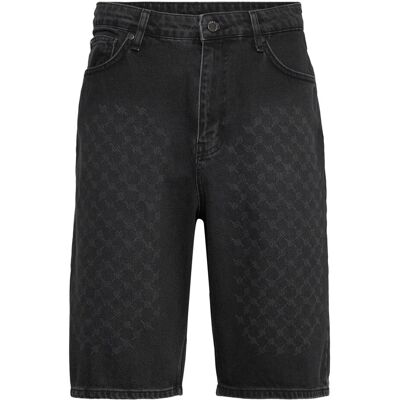 Daily Paper Laser Monogram Denim Shorts XS BLACK XS Daily Paper Laser Monogram Denim Shorts XS BLACK XS