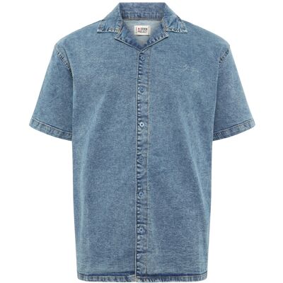 Pro-Ject Dp Loose Ss Denim Shirt XL LIGHT BLUE WASHED XL Pro-Ject Dp Loose Ss Denim Shirt XL LIGHT BLUE WASHED XL