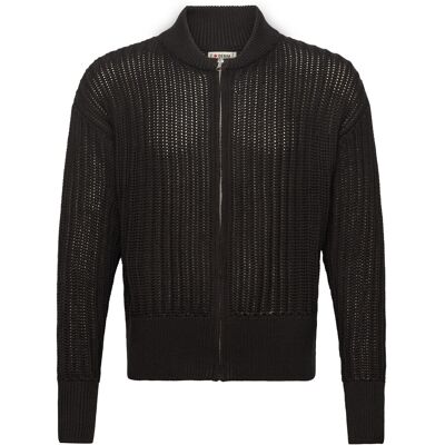 Pro-Ject Dp Knitted Bomber Cardigan XL BLACK XL Pro-Ject Dp Knitted Bomber Cardigan XL BLACK XL
