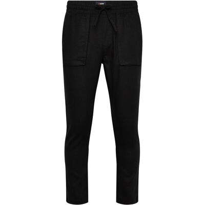 Pro-Ject Dp Shaki Linen Pant M 001 BLACK M Pro-Ject Dp Shaki Linen Pant M 001 BLACK M