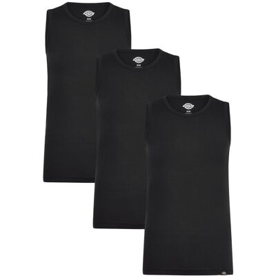 Dickies Amsterdam 3 Pack Vest XS BLACK XS Dickies Amsterdam 3 Pack Vest XS BLACK XS