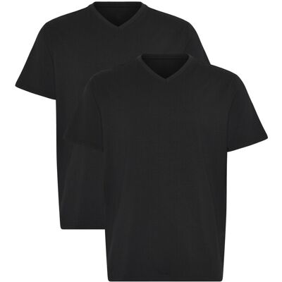 Enkel Studio V-Neck Tee 2-Pack Esnohr S SVART S Enkel Studio V-Neck Tee 2-Pack Esnohr S SVART S