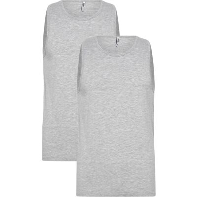 Enkel Studio Tank Top 2-Pack Eswilliam XL GREY MELANGE XL Enkel Studio Tank Top 2-Pack Eswilliam XL GREY MELANGE XL