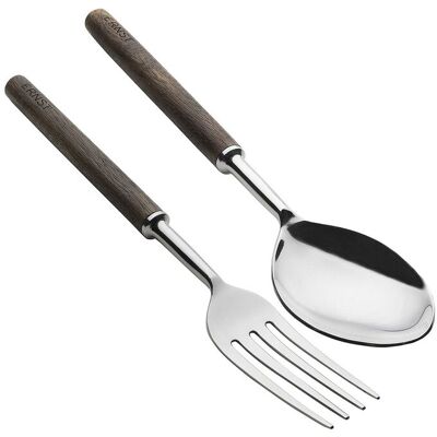 ERNST Fork And Spoon For Salad L:28CM DARKBROWN L:28CM ERNST Fork And Spoon For Salad L:28CM DARKBROWN L:28CM