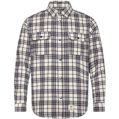 Fat Moose Adrian Cotton Check Shirt XL ECRU/DARK NAVY XL Fat Moose Adrian Cotton Check Shirt XL ECRU/DARK NAVY XL
