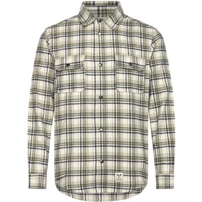 Fat Moose Adrian Cotton Check Shirt S ECRU/DUSTY GREEN S Fat Moose Adrian Cotton Check Shirt S ECRU/DUSTY GREEN S