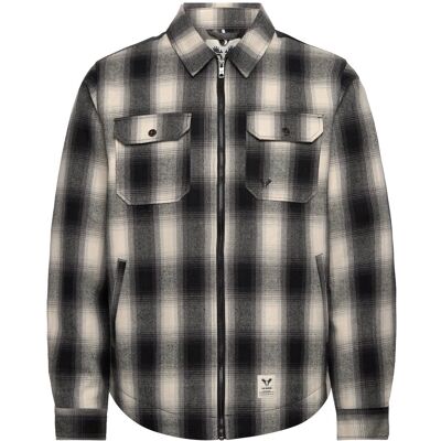 Fat Moose Holger Overshirt L BLACK/GREY CHECK L Fat Moose Holger Overshirt L BLACK/GREY CHECK L