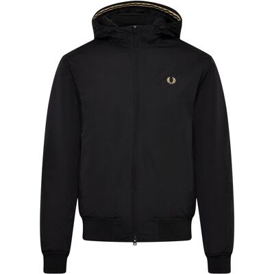 Fred Perry Hooded Brentham Jacket M BLACK M Fred Perry Hooded Brentham Jacket M BLACK M