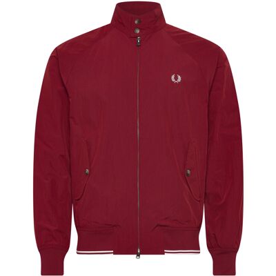 Fred Perry Crinkle Harrington Jkt S BURNT RED S Fred Perry Crinkle Harrington Jkt S BURNT RED S