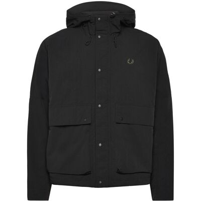 Fred Perry Cropped Ripstop Parka S BLACK S Fred Perry Cropped Ripstop Parka S BLACK S