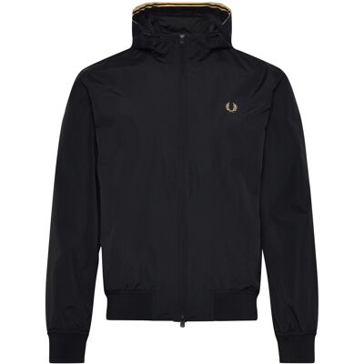 Fred Perry Hooded Brentham Jkt S BLACK S Fred Perry Hooded Brentham Jkt S BLACK S