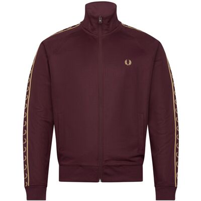 Fred Perry Contrast Tape Track Jkt L OXBLOOD/CHAMPAGN L Fred Perry Contrast Tape Track Jkt L OXBLOOD/CHAMPAGN L