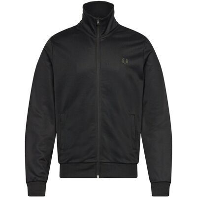 Fred Perry Track Jacket S BLACK/LAUREL W GREEN S Fred Perry Track Jacket S BLACK/LAUREL W GREEN S