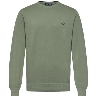 Fred Perry Pique Stitch Jumper S BAYLEAF S Fred Perry Pique Stitch Jumper S BAYLEAF S