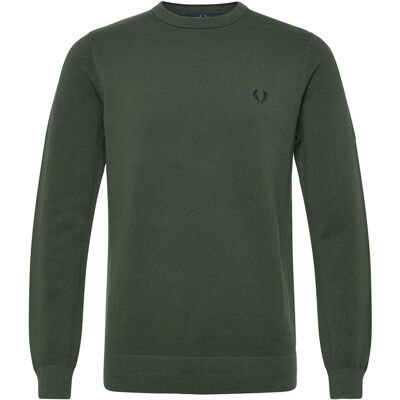 Fred Perry Pique Stitch Jumper S COURT GREEN S Fred Perry Pique Stitch Jumper S COURT GREEN S