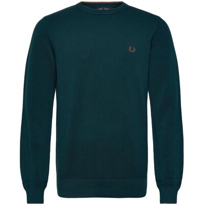 Fred Perry Pique Stitch Jumper S DARK PETROL S Fred Perry Pique Stitch Jumper S DARK PETROL S