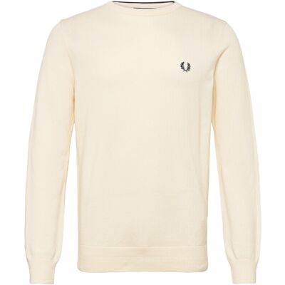 Fred Perry Pique Stitch Jumper XXL ECRU XXL Fred Perry Pique Stitch Jumper XXL ECRU XXL