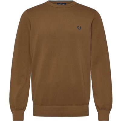 Fred Perry Pique Stitch Jumper S SHADED STONE S Fred Perry Pique Stitch Jumper S SHADED STONE S