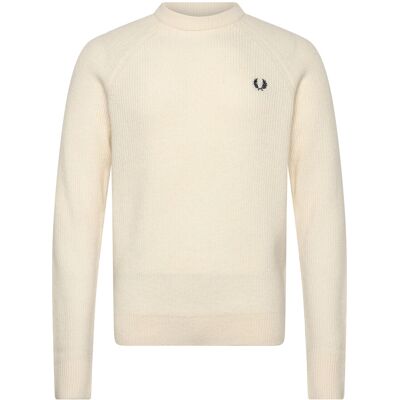 Fred Perry Lambswool Raglan Jmpr XL ECRU XL Fred Perry Lambswool Raglan Jmpr XL ECRU XL