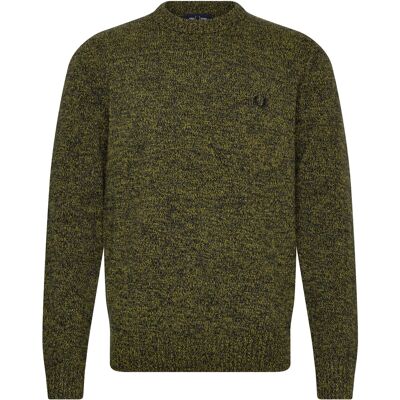 Fred Perry Twisted Marl Jumper S AGRY/TYLLW/BLK S Fred Perry Twisted Marl Jumper S AGRY/TYLLW/BLK S