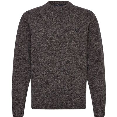 Fred Perry Twisted Marl Jumper S NAVY/WOAT/BNTOB S Fred Perry Twisted Marl Jumper S NAVY/WOAT/BNTOB S