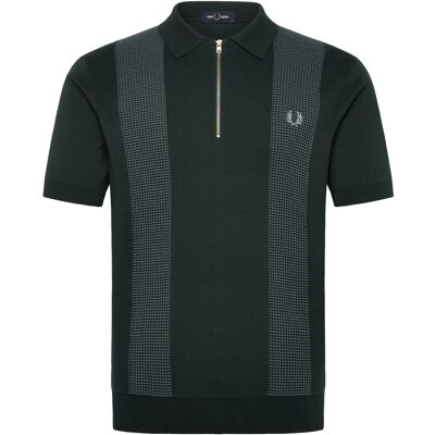 Fred Perry Panel Detail Knitted Shirt M GRASSROOTS M Fred Perry Panel Detail Knitted Shirt M GRASSROOTS M
