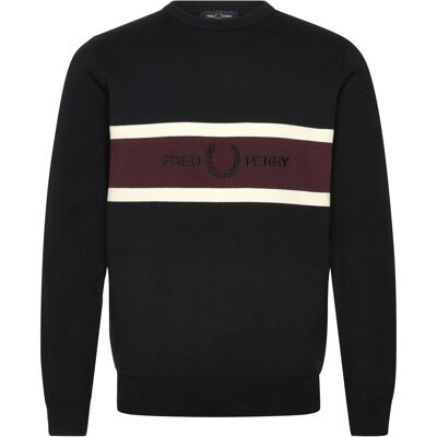 Fred Perry Embroidered Panel Jmpr S BLACK S Fred Perry Embroidered Panel Jmpr S BLACK S