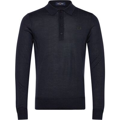 Fred Perry Fine Knit Long Shirt Shirt XXL NAVY XXL Fred Perry Fine Knit Long Shirt Shirt XXL NAVY XXL