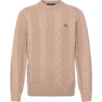 Fred Perry Chunky Cable Knit Jmpr XL WARM OAT XL Fred Perry Chunky Cable Knit Jmpr XL WARM OAT XL
