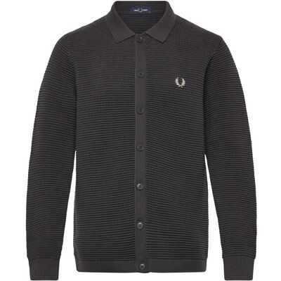 Fred Perry Pointelle Button T Crdgn XL ANCHOR GREY XL Fred Perry Pointelle Button T Crdgn XL ANCHOR GREY XL