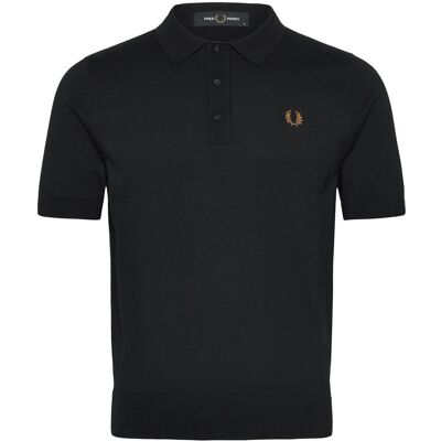 Fred Perry Cotton Knitted Shirt XL BLACK XL Fred Perry Cotton Knitted Shirt XL BLACK XL